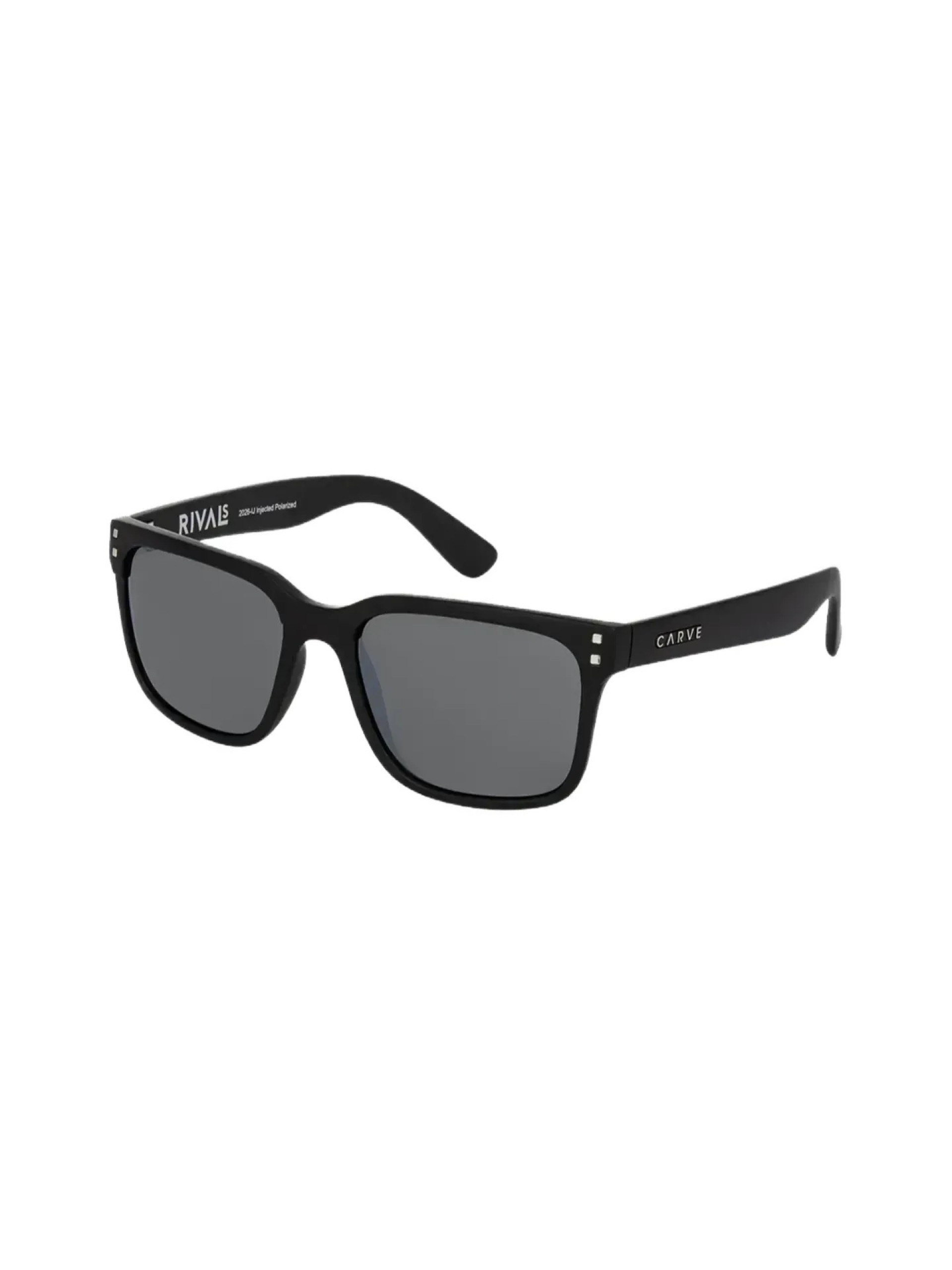 Carve Rivals Matte Black w/ Silver Injected Iridium Polarized Sunglasses