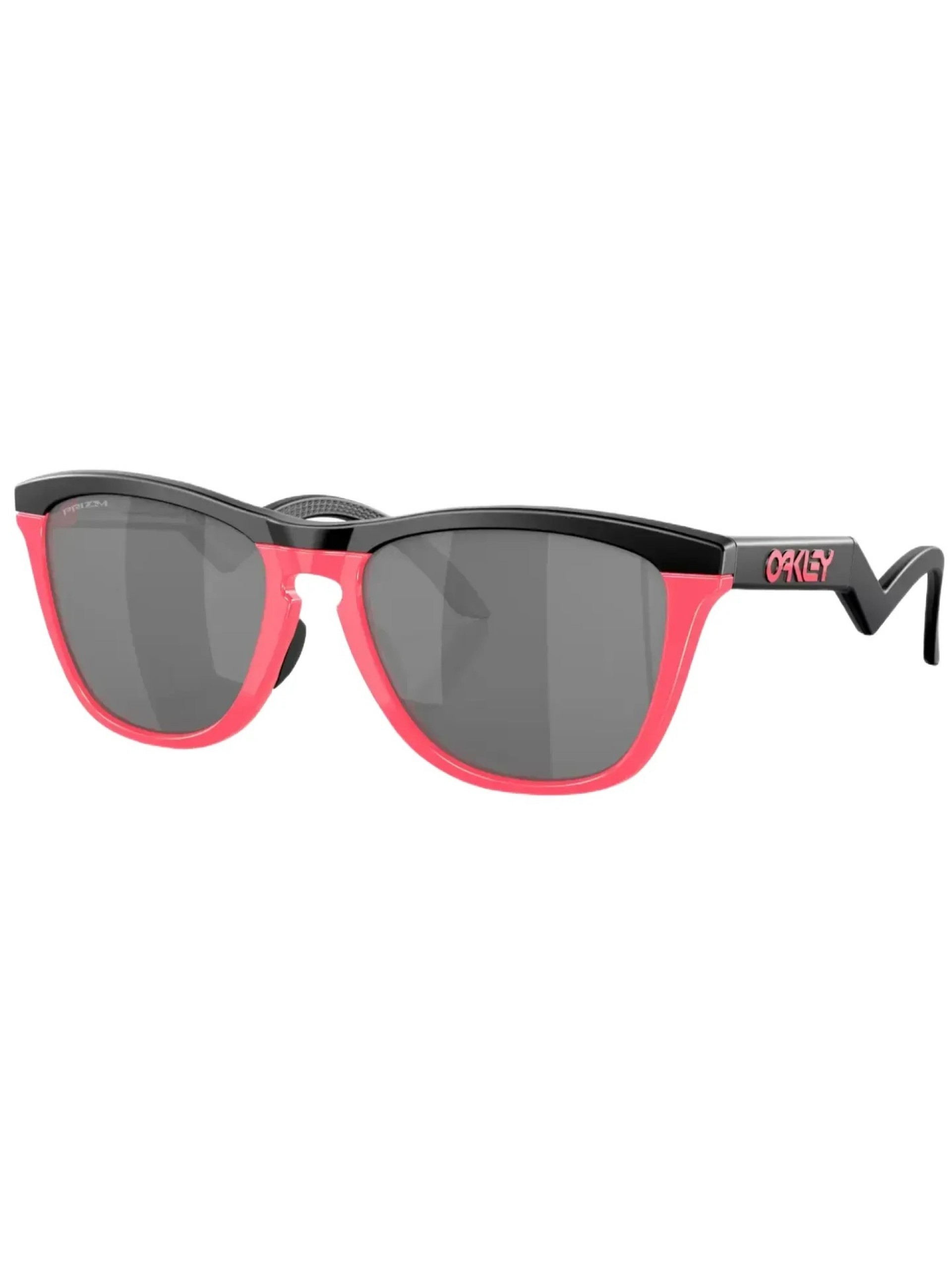 Oakley Frogskins Hybrid Matte Black/Neon Pink w/ Prizm Black Sunglasses