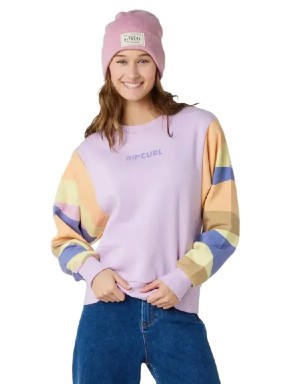 Rip Curl Wavy Print Sleeves Sweatshirt
