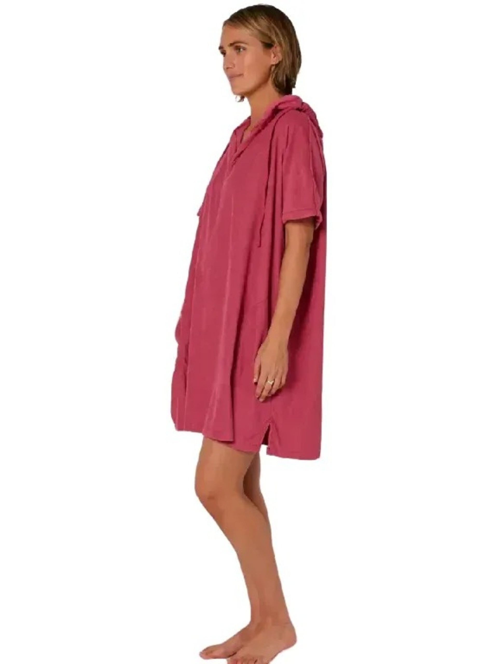 O&E Ladies V Neck Hooded Poncho