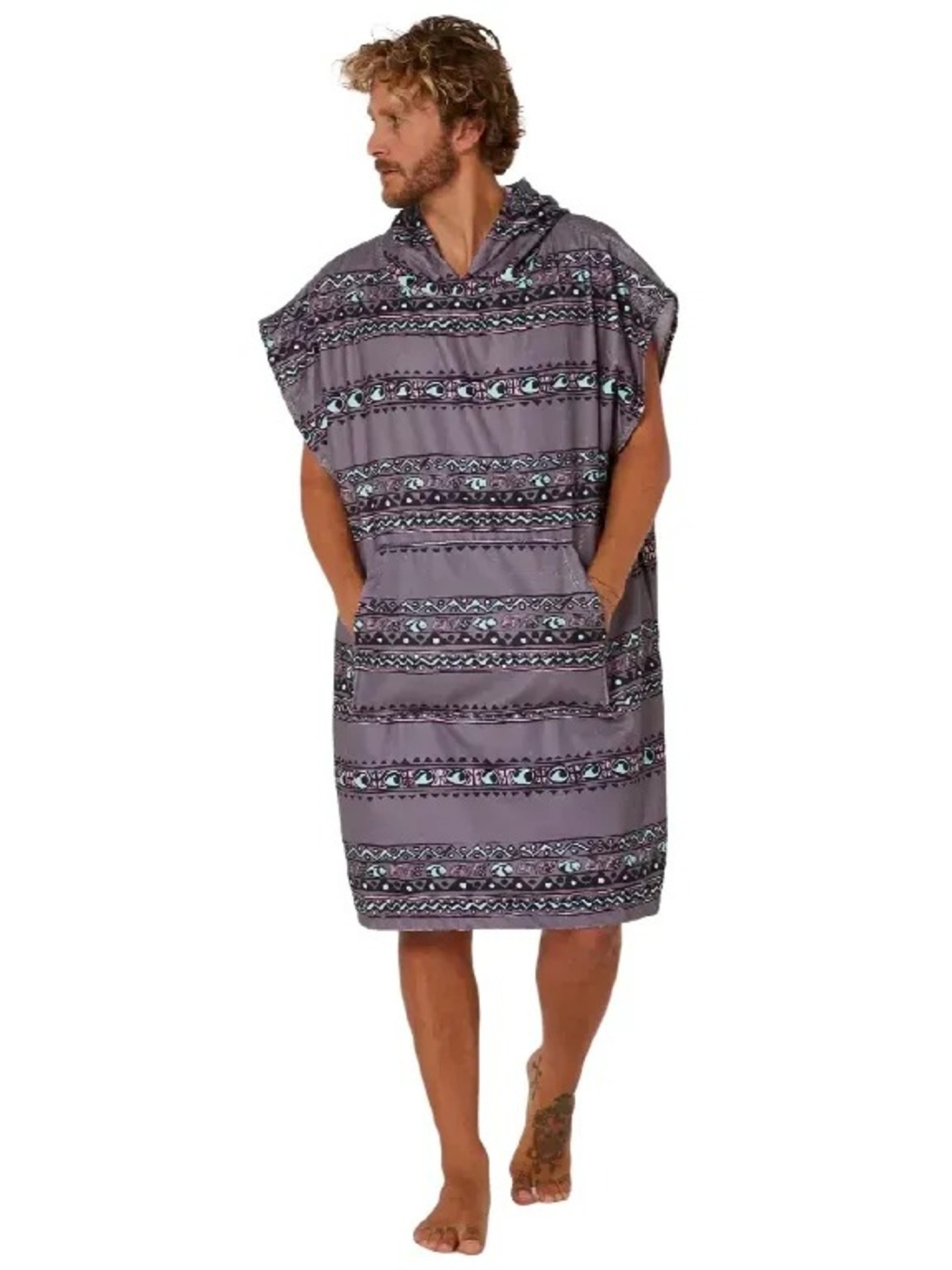 O&E Mens Digital Hooded Poncho