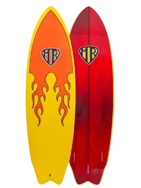 Ocean & Earth MR Flame Epoxy Super Twin 6'4" Softboard