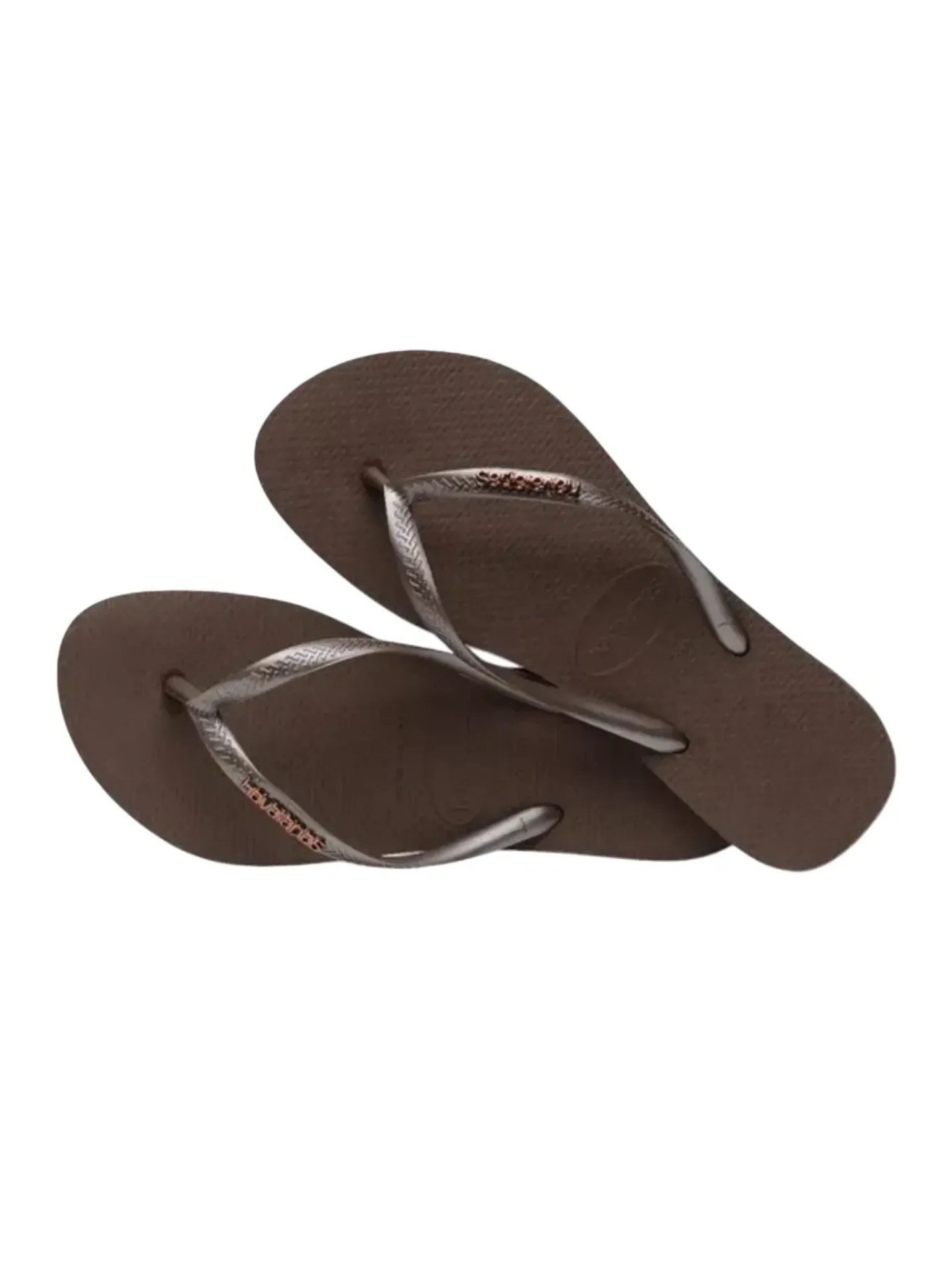 Havaianas Slim Logo Metallic Flip Flops