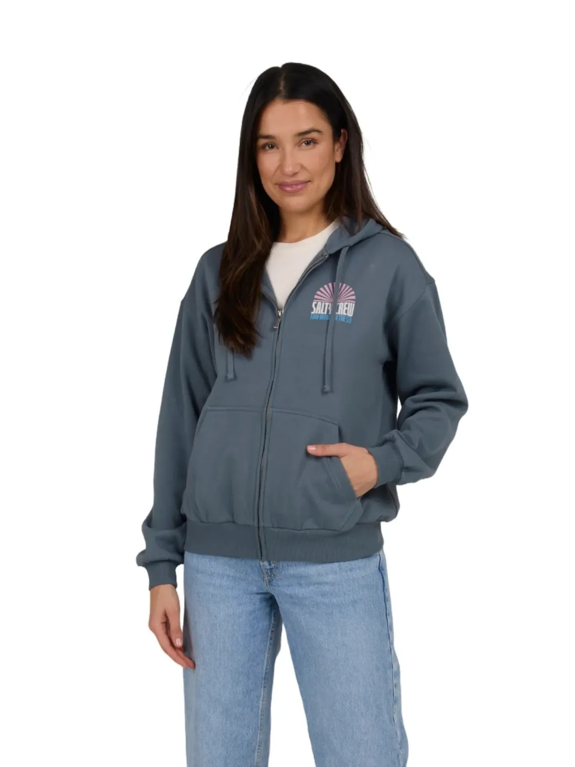 Salty Crew In The Rays Zip Hooded Sweatshirt