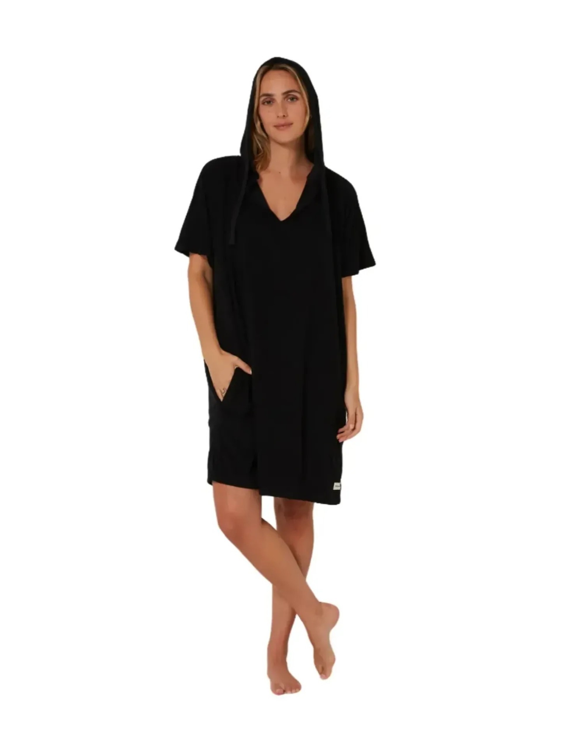 O&E Ladies V Neck Hooded Poncho