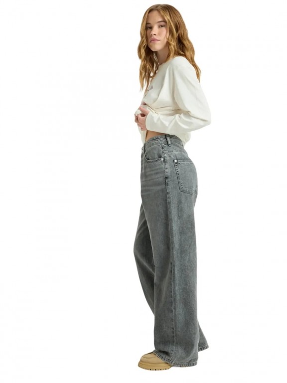 Roxy Milla Wide Leg Regular Mid Denim Pants Roxy Milla Wide Leg Regular Mid Denim Pants