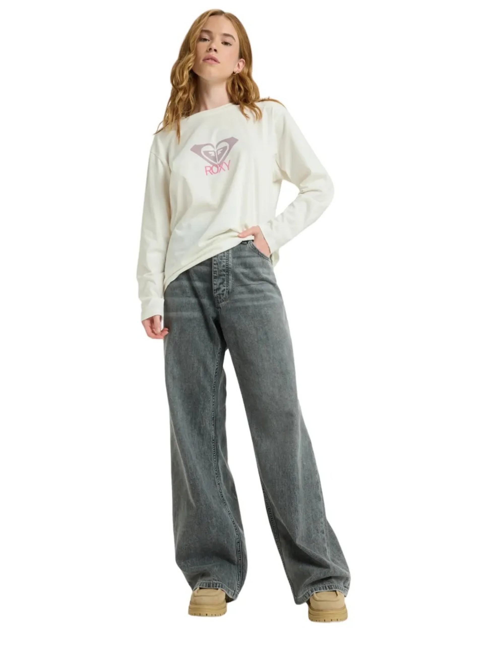 Roxy Milla Wide Leg Regular Mid Denim Pants