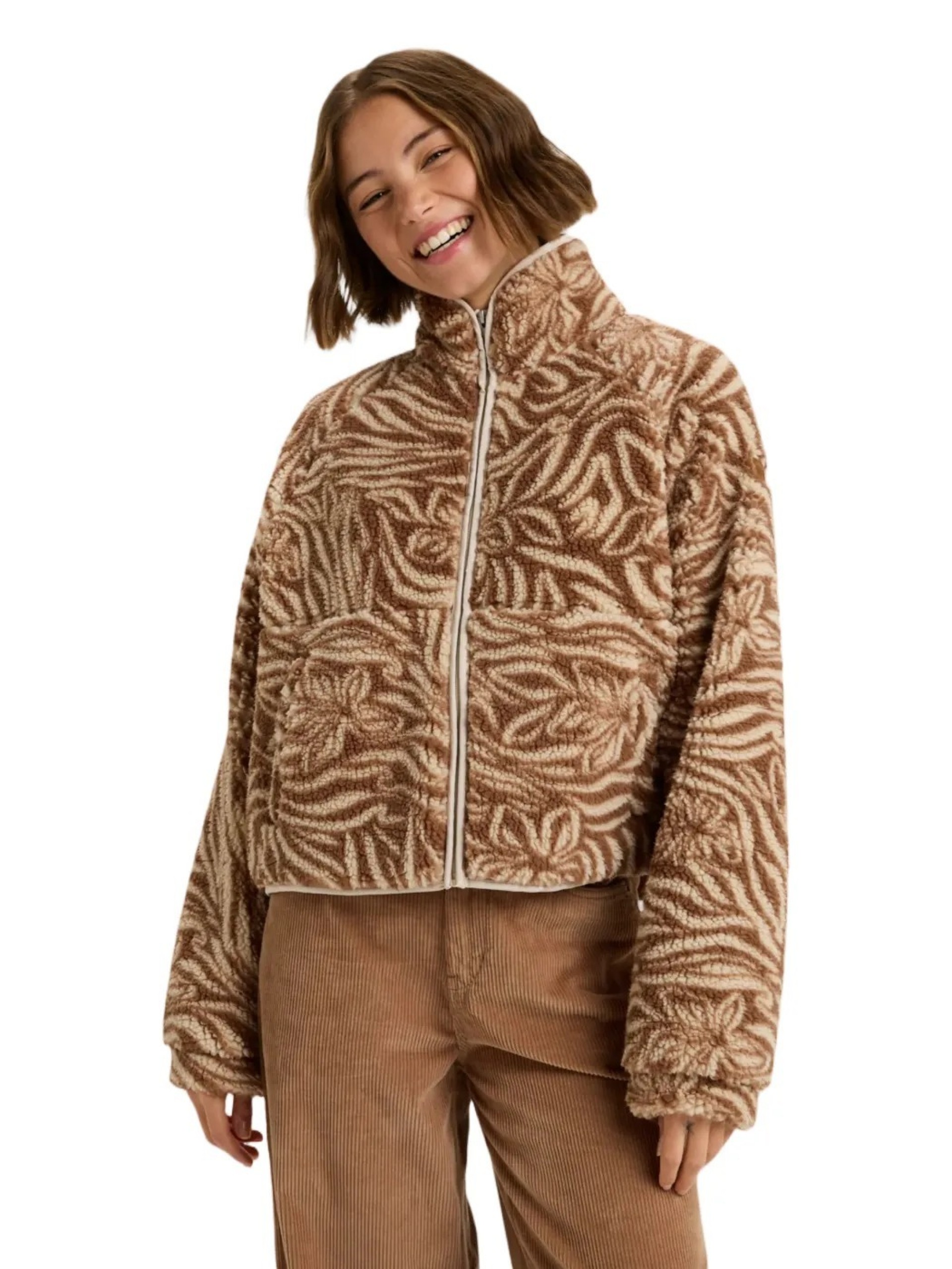 Casaco Roxy Blurry Cloud Print Fleece