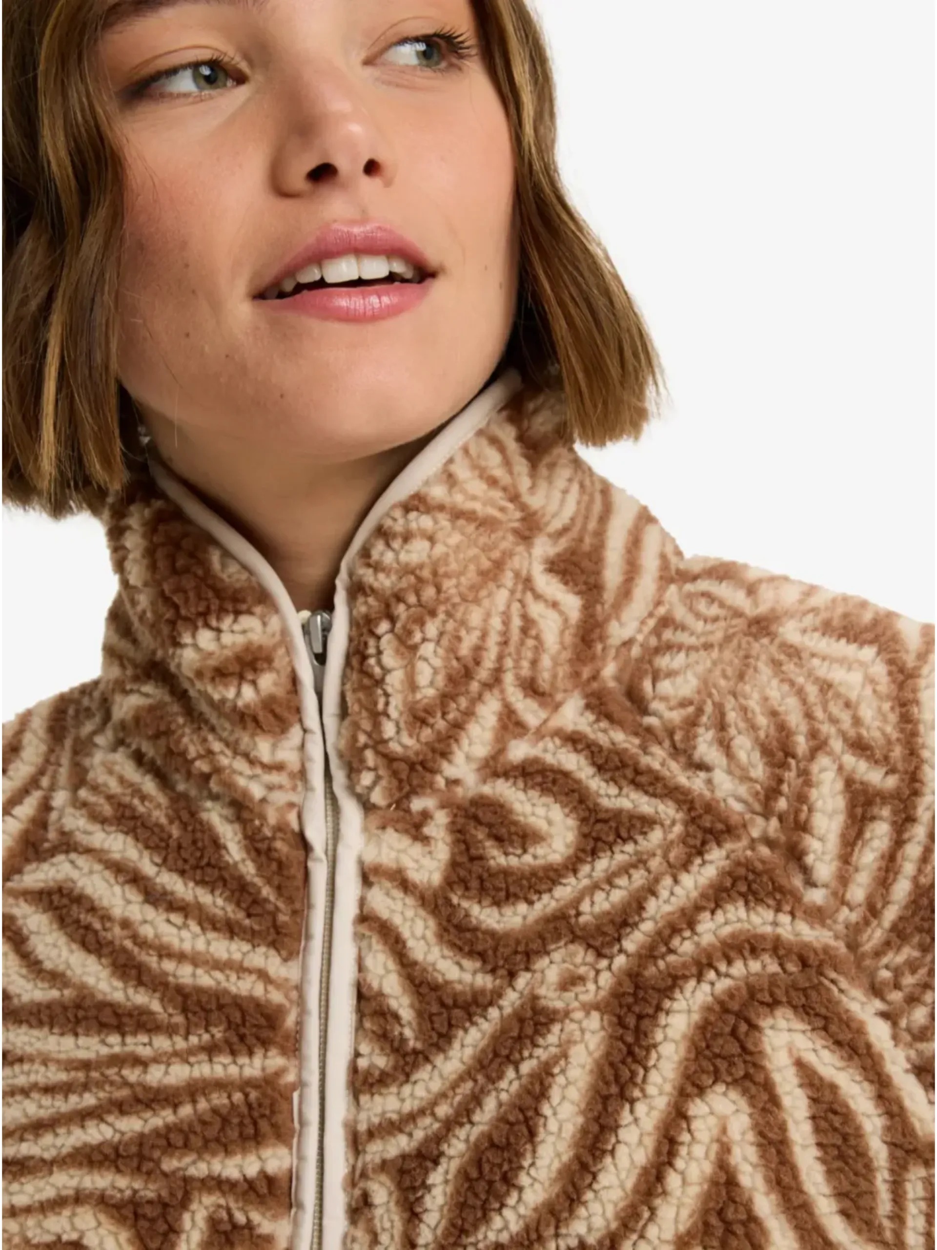 Casaco Roxy Blurry Cloud Print Fleece