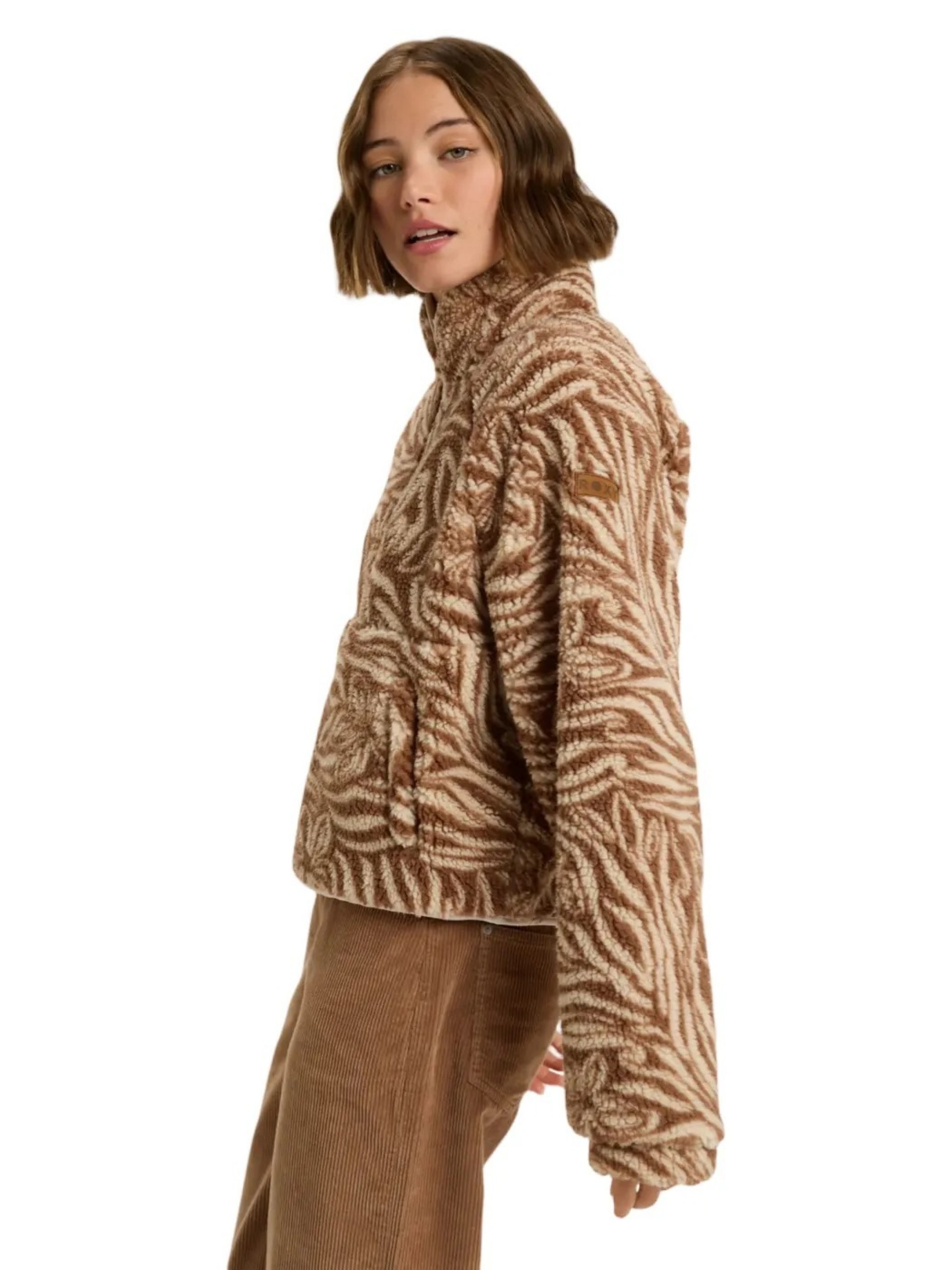 Casaco Roxy Blurry Cloud Print Fleece