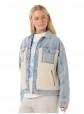 Casaco Rip Curl Cruisin Sherpa Denim Casaco Rip Curl Cruisin Sherpa Denim