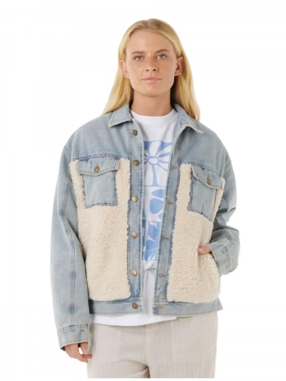 Casaco Rip Curl Cruisin Sherpa Denim Casaco Rip Curl Cruisin Sherpa Denim