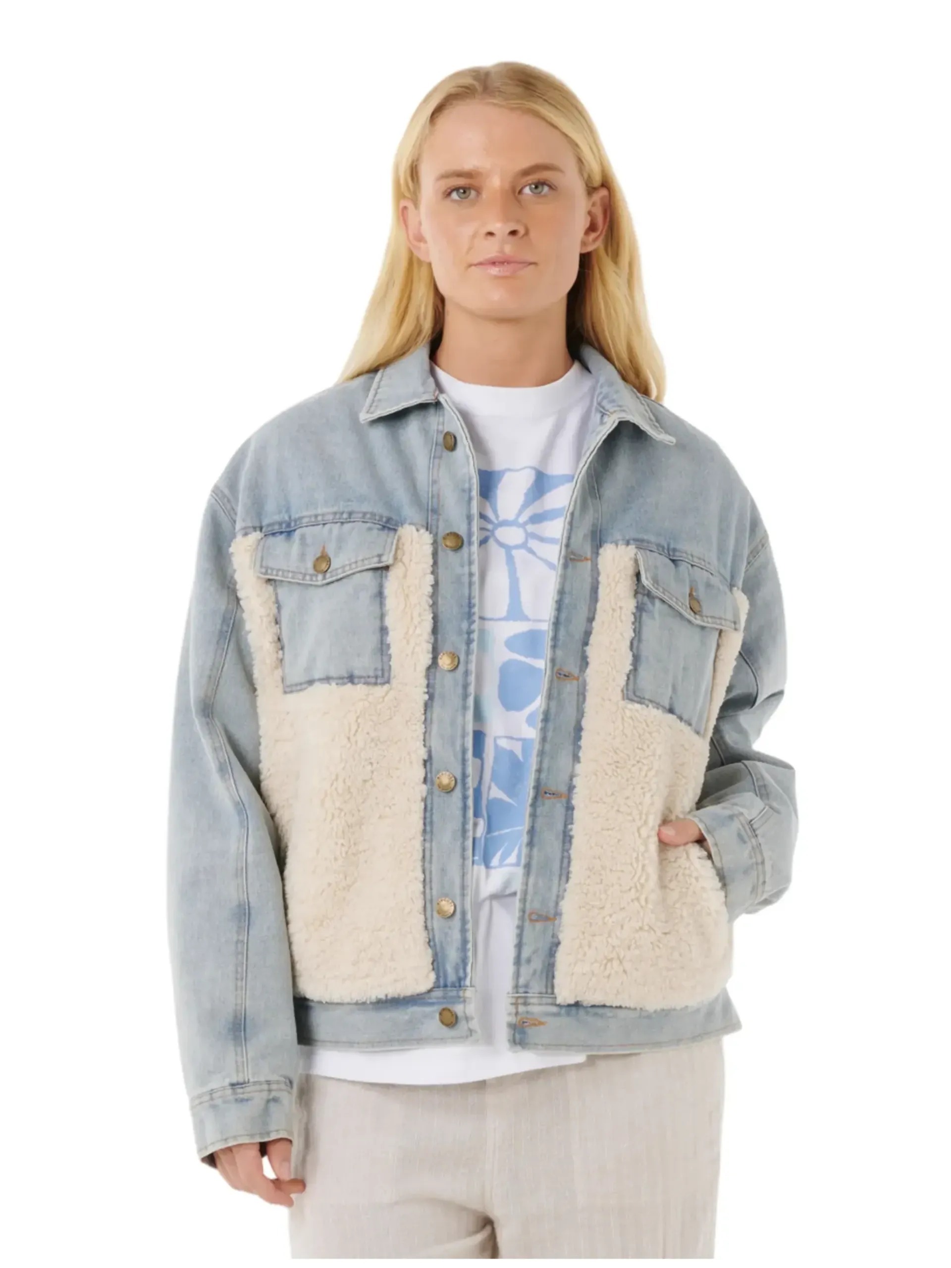 Rip Curl Cruisin Sherpa Denim Jacket