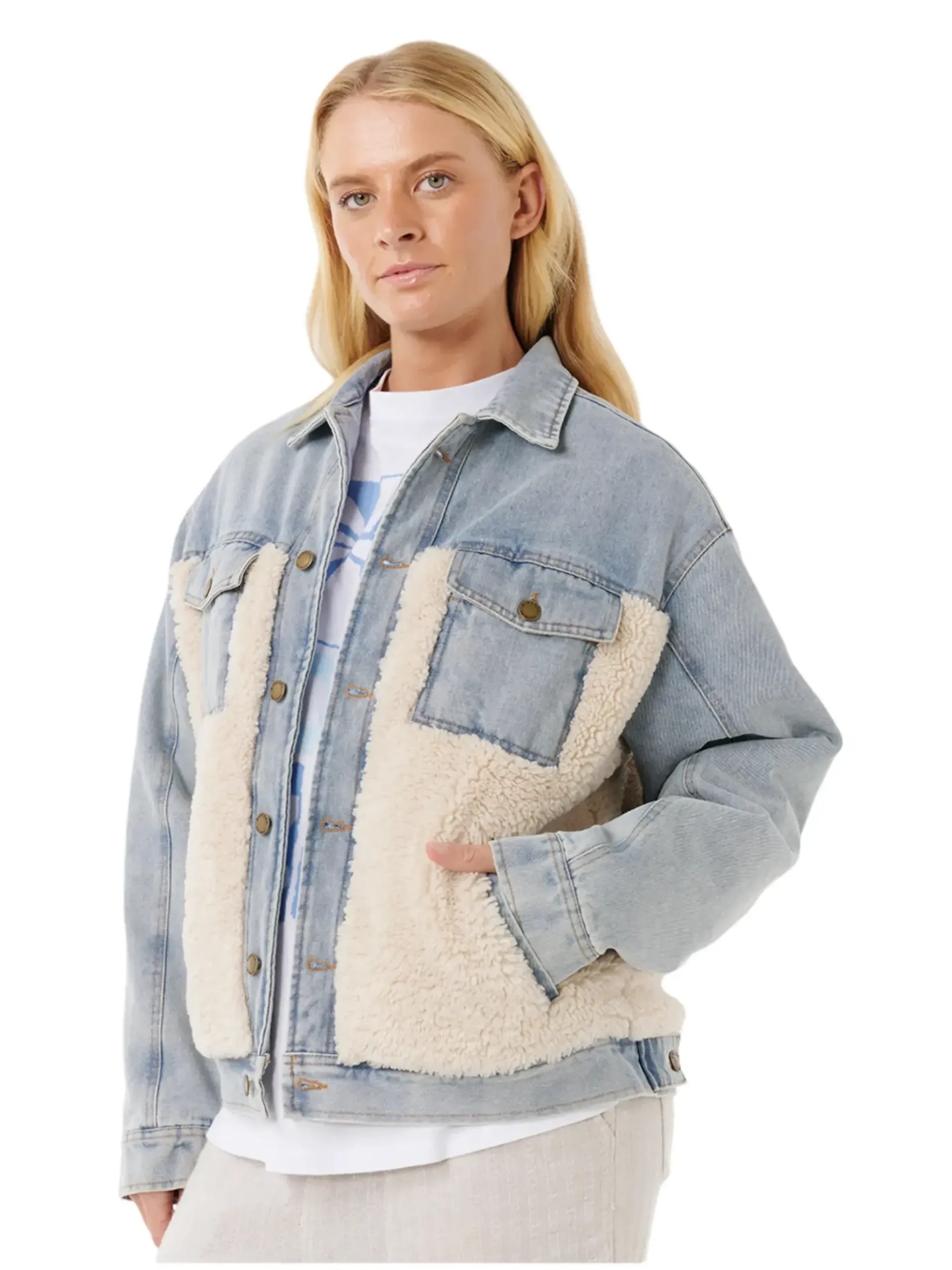 Rip Curl Cruisin Sherpa Denim Jacket