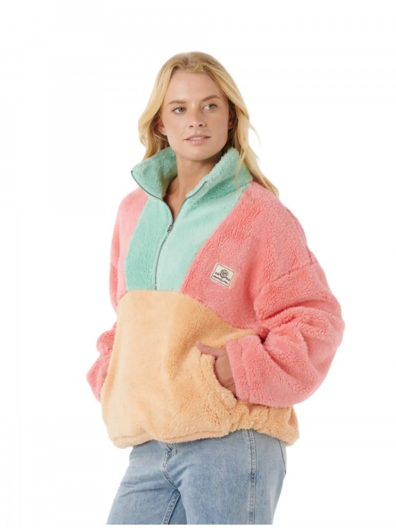 Zip Sweat Rip Curl Block Party Polar Fleece Zip Sweat Rip Curl Block Party Polar Fleece