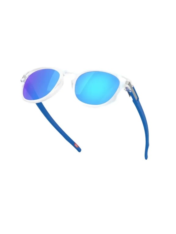 Oakley Latch Neon Pop Matte Clear w/ Prizm Sapphire Sunglasses