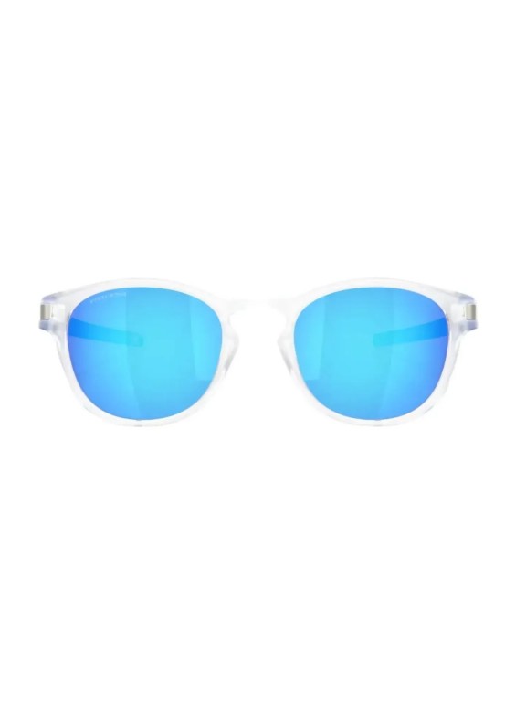 Oakley Latch Neon Pop Matte Clear w/ Prizm Sapphire Sunglasses