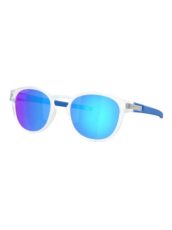Oakley Latch Neon Pop Matte Clear w/ Prizm Sapphire Sunglasses