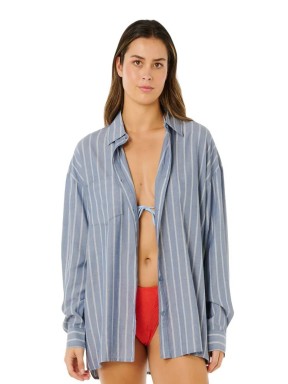 Camisa Rip Curl Beach Days Pinstripe