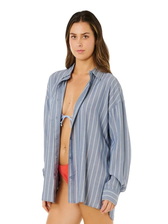 Camisa Rip Curl Beach Days Pinstripe