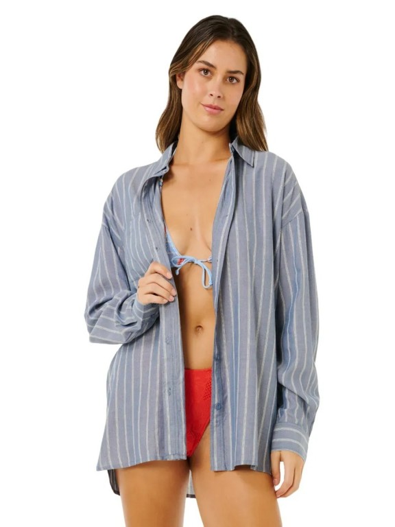 Camisa Rip Curl Beach Days Pinstripe