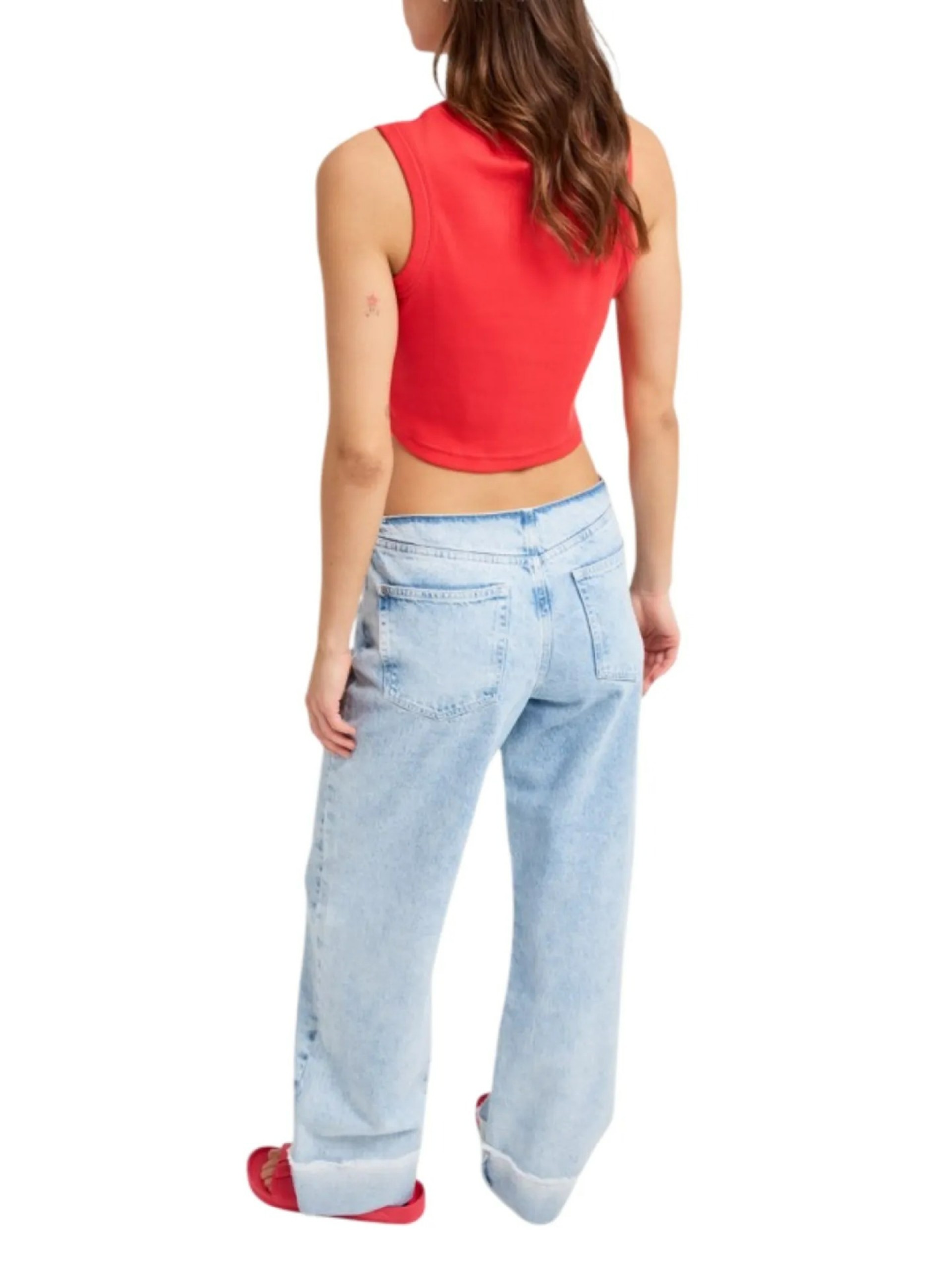 Calças Roxy Coco Low Sunbleach Denim