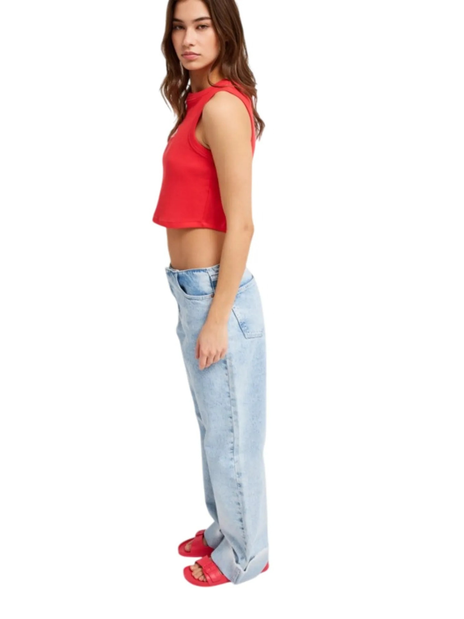 Calças Roxy Coco Low Sunbleach Denim