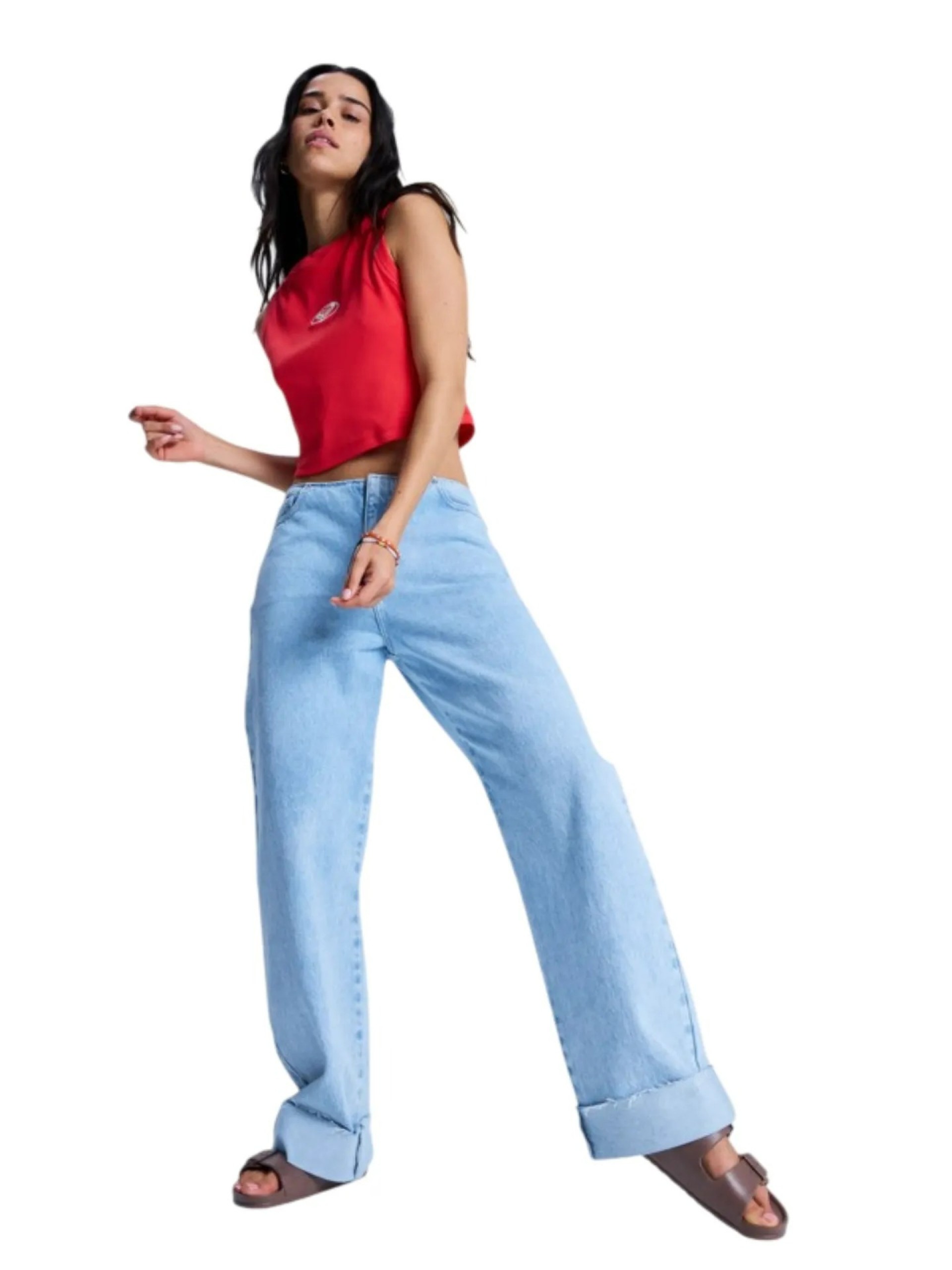 Calças Roxy Coco Low Sunbleach Denim
