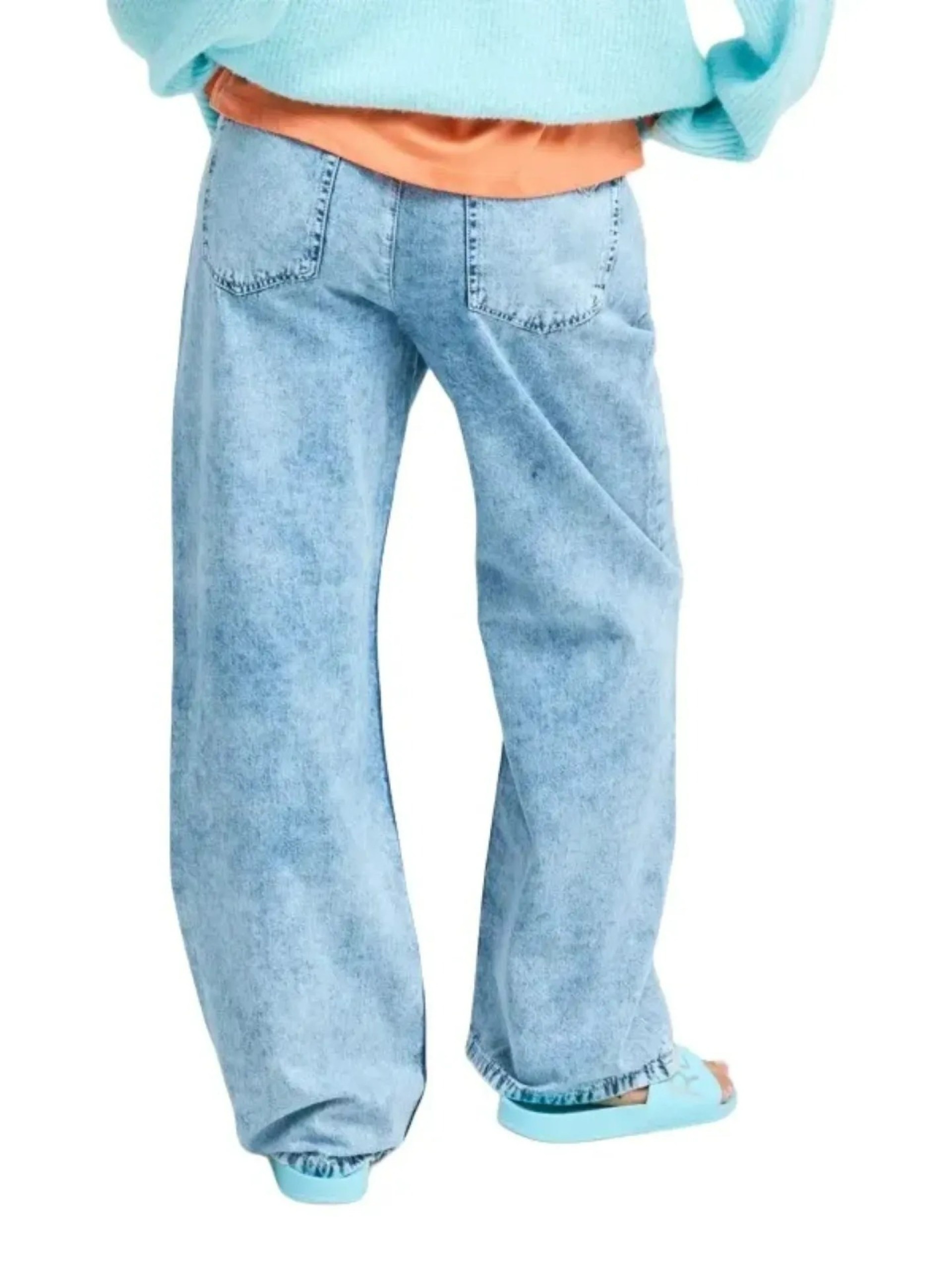 Calças Roxy Saltwater Mid Sunbleached Denim