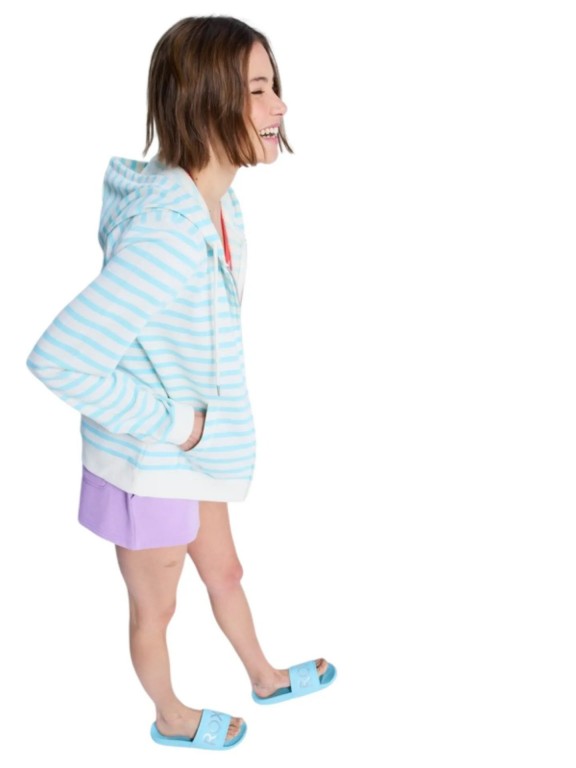 Roxy Perfect Stripe Zip Hooded Sweatshirt Roxy Perfect Stripe Zip Hooded Sweatshirt