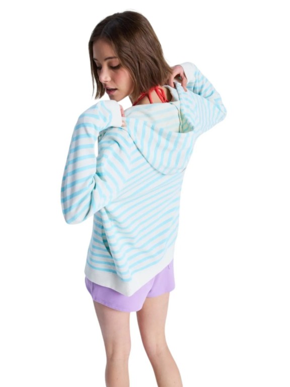 Roxy Perfect Stripe Zip Hooded Sweatshirt Roxy Perfect Stripe Zip Hooded Sweatshirt