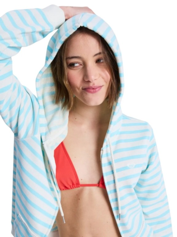 Roxy Perfect Stripe Zip Hooded Sweatshirt Roxy Perfect Stripe Zip Hooded Sweatshirt