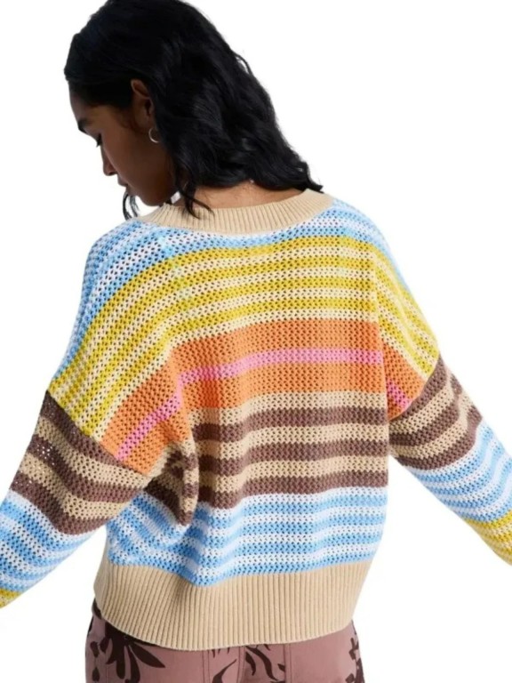 Casaco de Malha Roxy Cosmic Coast Stripes