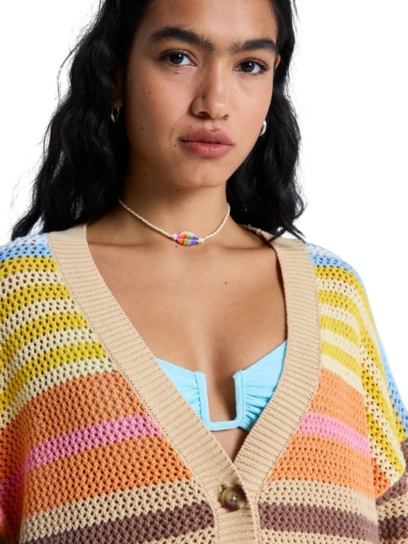 Casaco de Malha Roxy Cosmic Coast Stripes
