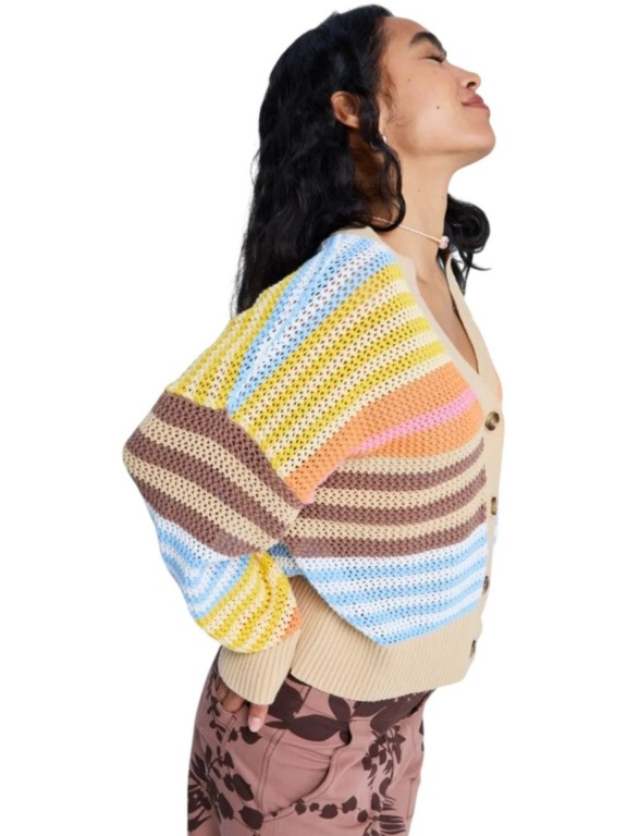 Casaco de Malha Roxy Cosmic Coast Stripes