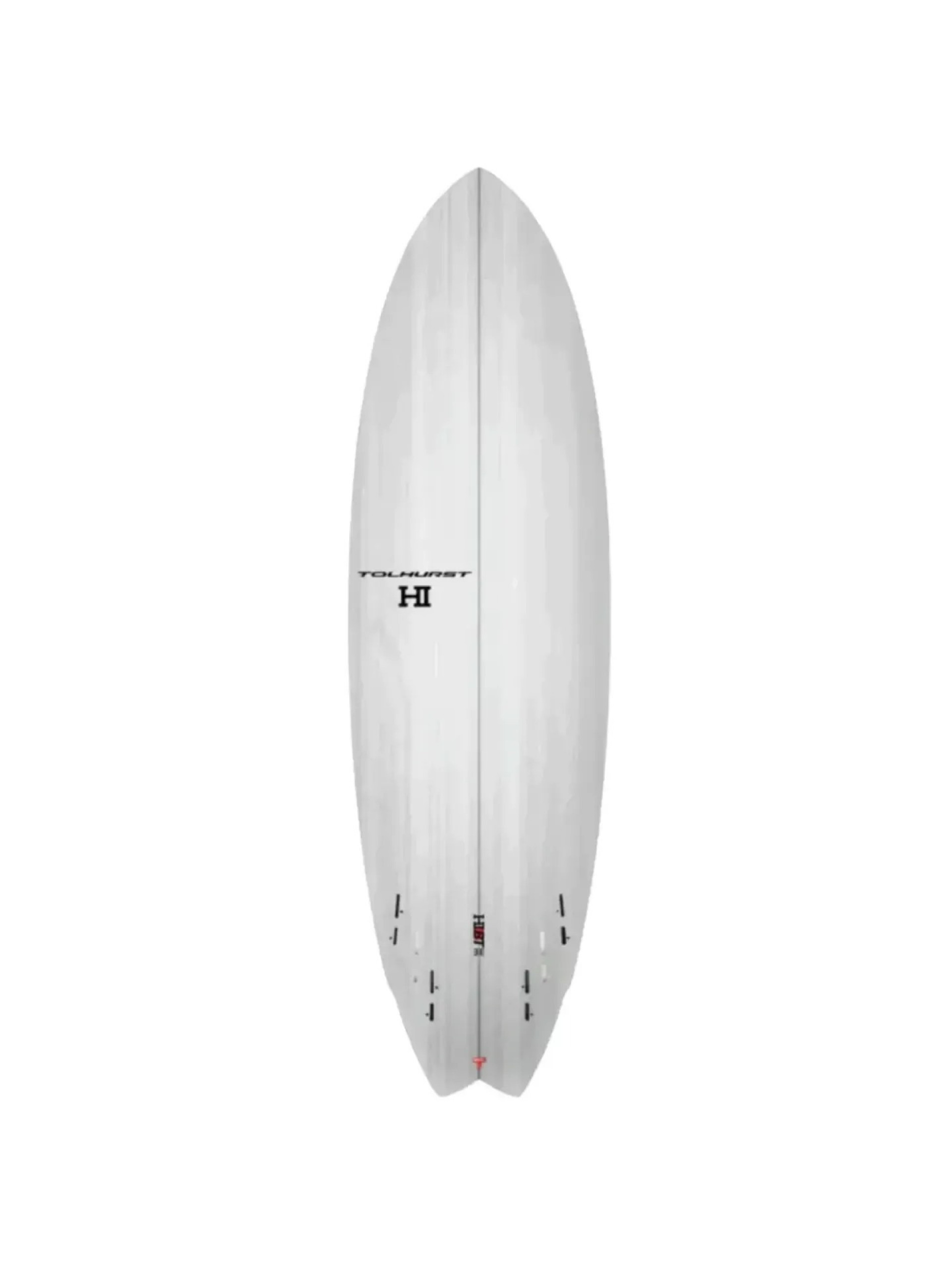 HIBT 3+3 7'2" FCS II Surfboard Thunderbolt Red