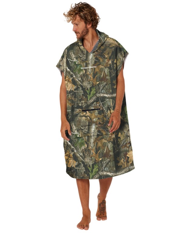 Poncho Ocean & Earth Mens Real Camo Poncho Ocean & Earth Mens Real Camo