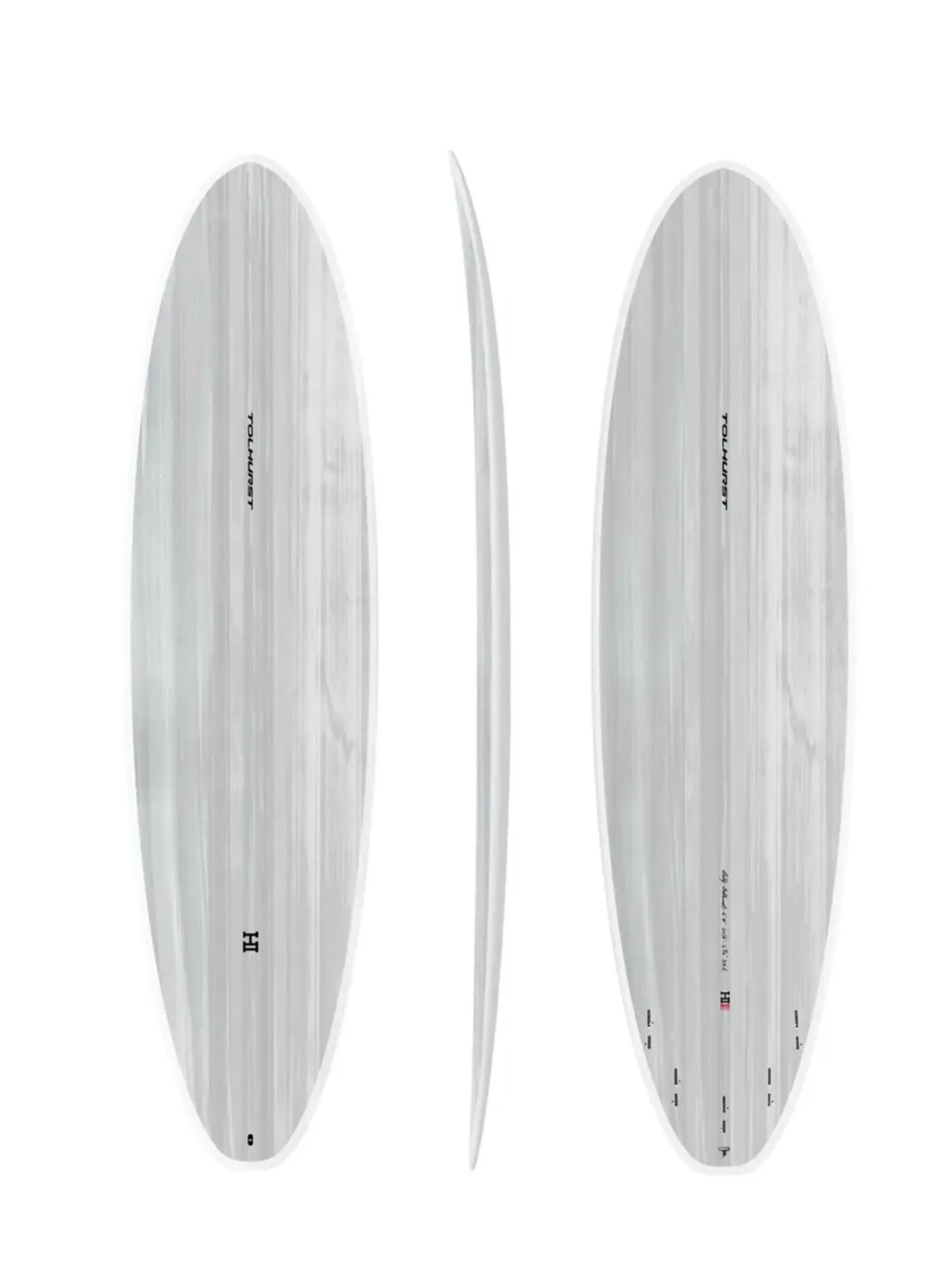 Moe 7'4" FCS II Surfboard Thunderbolt Red