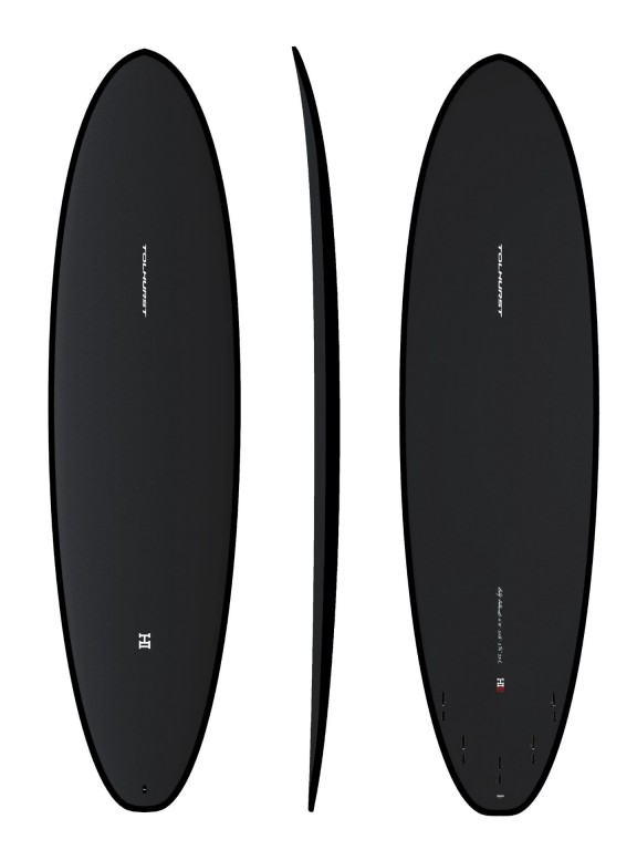 Moe 7'4" FCS II Surfboard Thunderbolt Black Moe 7'4" FCS II Surfboard Thunderbolt Black