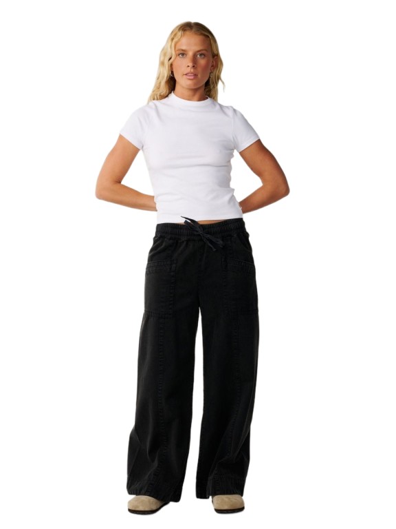 Calças Rip Curl Bossa Nova Twill Wide Leg Calças Rip Curl Bossa Nova Twill Wide Leg
