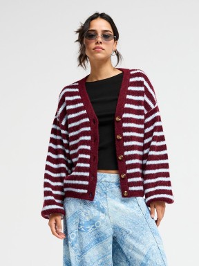 Casaco de Malha Roxy Deep Ocean Stripe