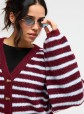 Casaco de Malha Roxy Deep Ocean Stripe
