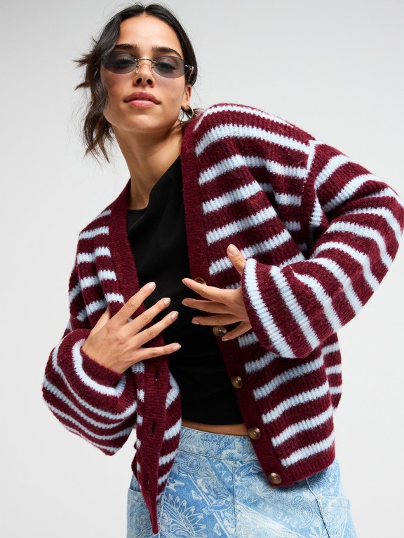 Casaco de Malha Roxy Deep Ocean Stripe